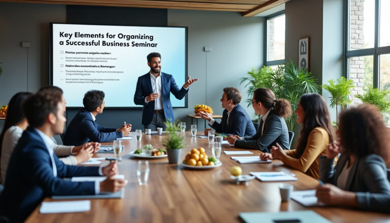 découvrez les éléments essentiels pour organiser un séminaire commercial réussi. apprenez comment planifier efficacement, choisir le bon lieu, engager votre public et maximiser l'impact de votre événement pour atteindre vos objectifs commerciaux.