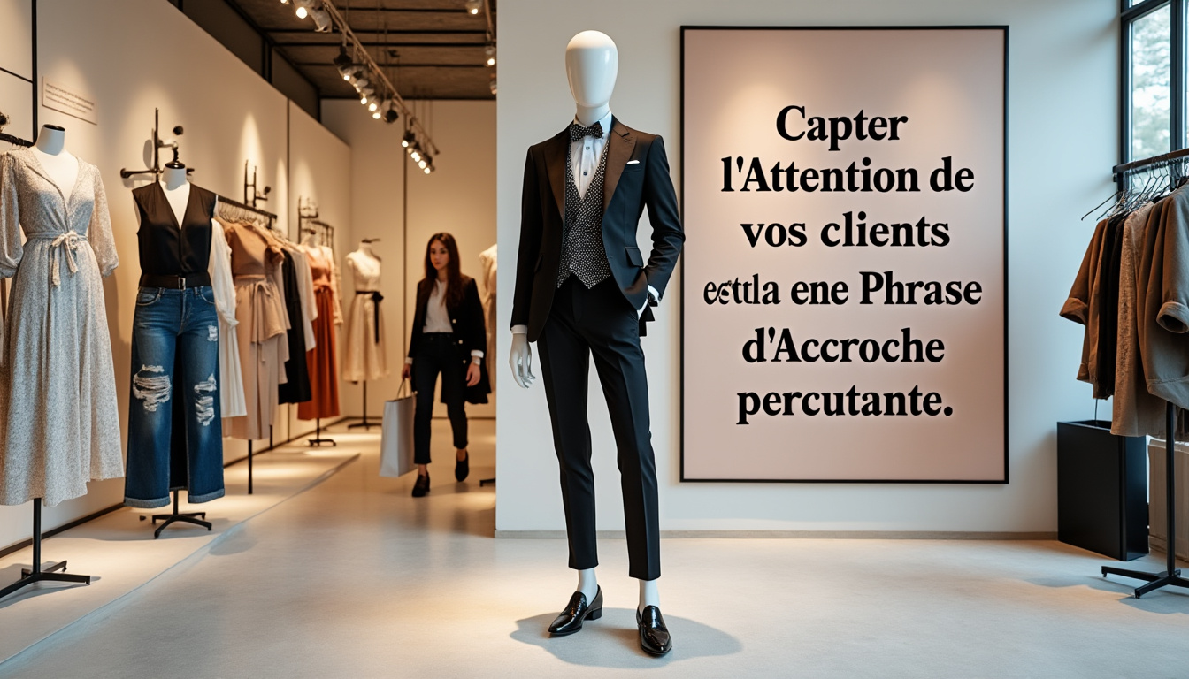 découvrez comment séduire vos clients dès le premier regard grâce à des phrases d'accroche percutantes dans le secteur du prêt-à-porter. apprenez des techniques pour attirer l'attention et stimuler l'intérêt de votre audience, tout en maximisant vos ventes.